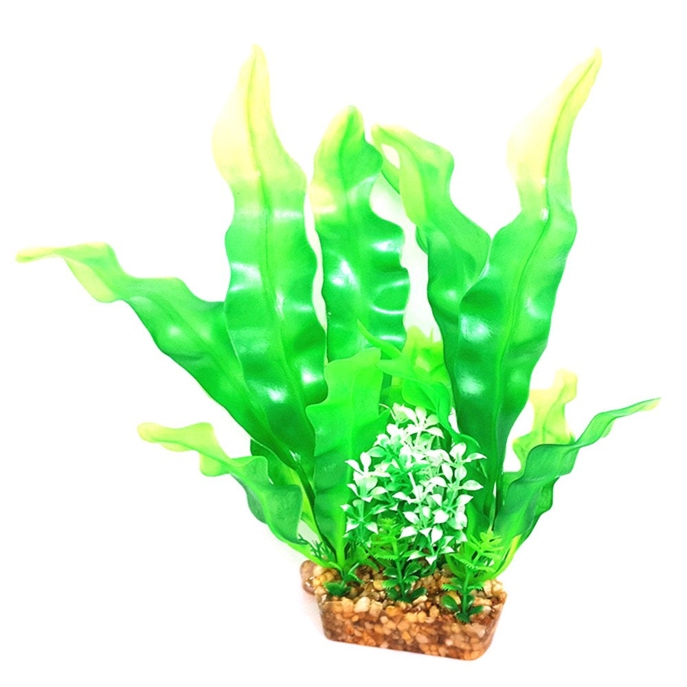 Papaba Fish Tank Decor,Aquarium Simulated Kelp Grass Water Plants Decor Fish Tank Landscaping Ornaments Animals & Pet Supplies > Pet Supplies > Fish Supplies > Aquarium Decor Papaba S Green