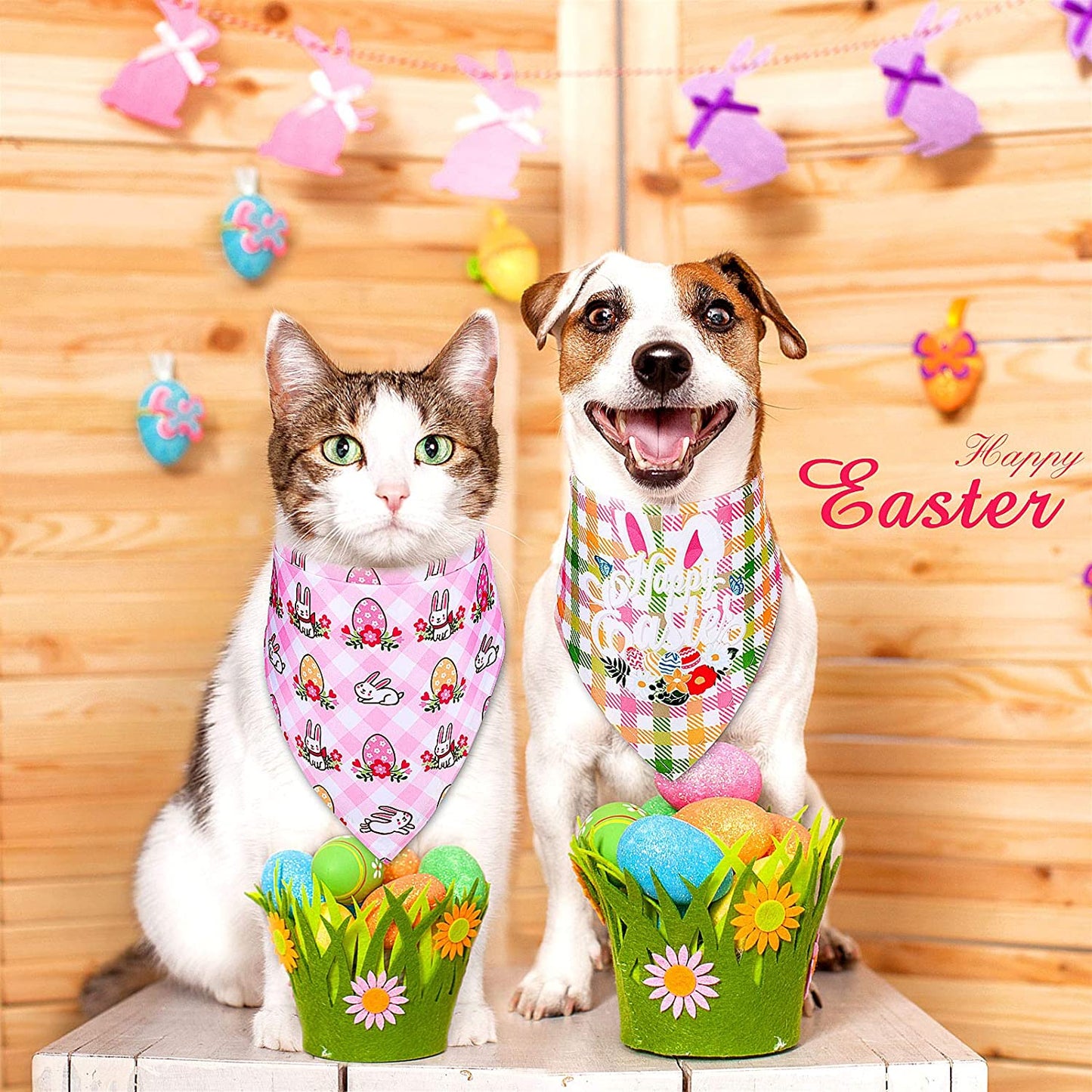 Weewooday 6 Pieces St. Patrick’S Day and Easter Dog Bandana Triangle Bibs Cat Pet Scarf Pet Costume Accessories for Small Medium Dogs and Cat Animals & Pet Supplies > Pet Supplies > Dog Supplies > Dog Apparel Weewooday