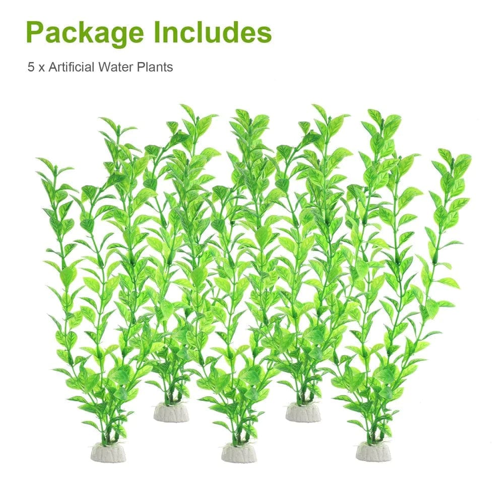 5Pcs Aquarium Plants Decoration, TSV Artificial Seaweed Water Plants, Simulation Plastic Fish Tank Plant Ornament for Household and Office Aquarium Animals & Pet Supplies > Pet Supplies > Fish Supplies > Aquarium Decor TSV