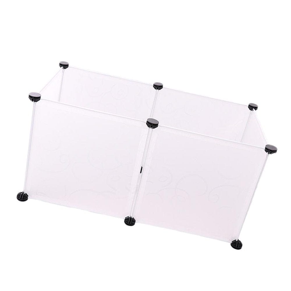 6 Panels/Set Pet Enclosure Run Animal Fence Playpen Dog Kennel White 2 White Animals & Pet Supplies > Pet Supplies > Dog Supplies > Dog Kennels & Runs DYNWAVE