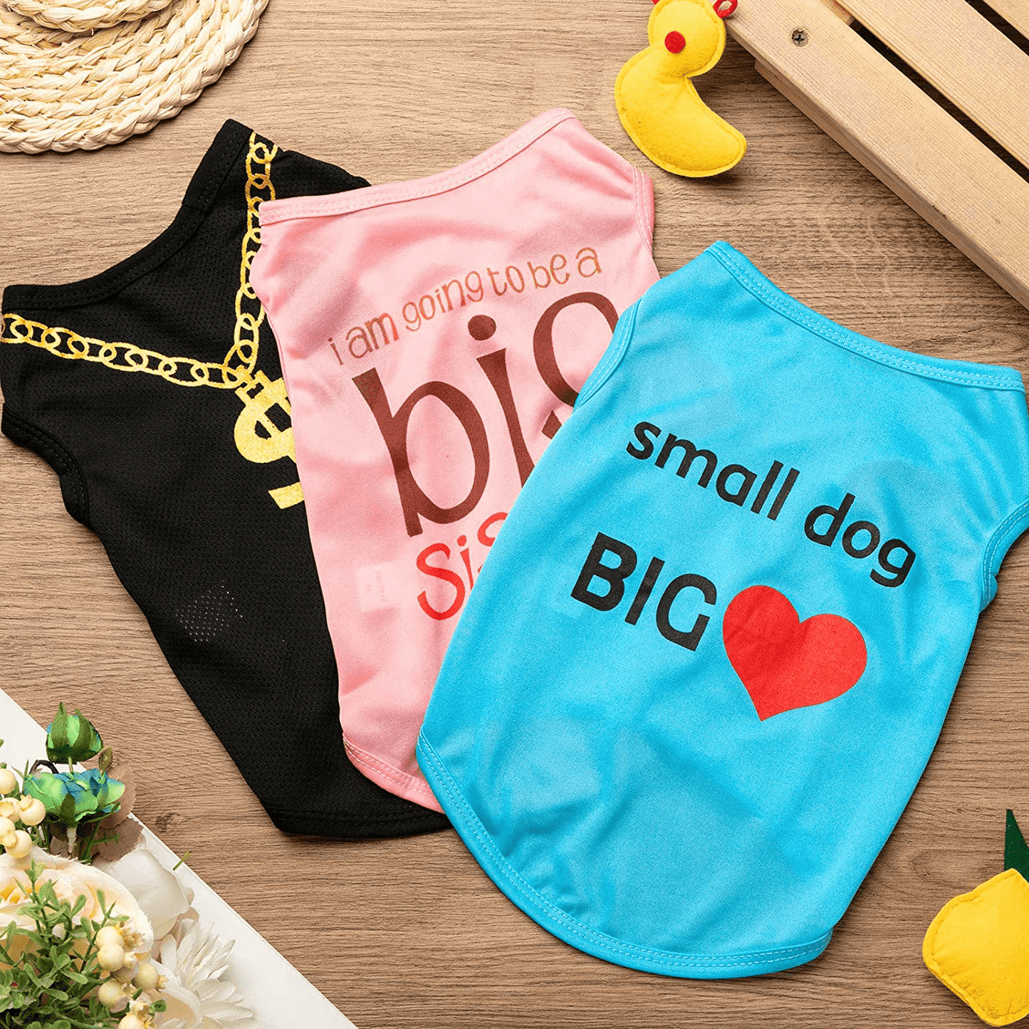 6 Pieces Pet Dog Shirts Soft Puppy Vest Dog Sweatshirt Pet Dog Cat Clothes for Chihuahua Yorkshire Terrier Small to Medium Dogs Cats (S) Animals & Pet Supplies > Pet Supplies > Cat Supplies > Cat Apparel Syhood