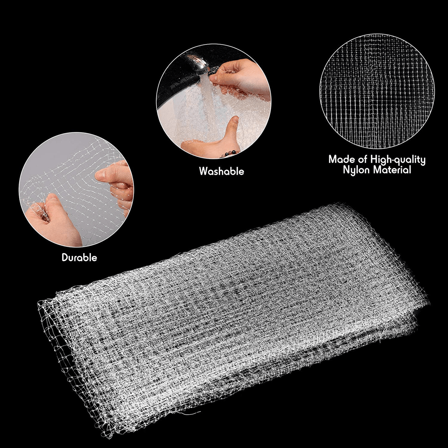 6 X 7.2 Ft Aquarium Screen Net Clear Mesh Netting DIY Fish Tank Mesh Screen Net Air Screen Net Fish Tank Replacement Net for Aquarium Fish Tank Covering Animals & Pet Supplies > Pet Supplies > Fish Supplies > Aquarium Fish Nets Shappy