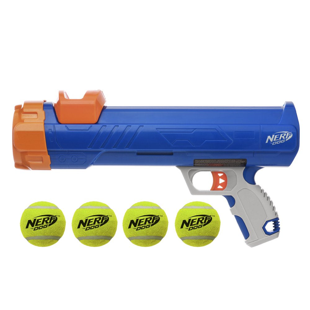 Nerf Dog 16” Tennis Ball Blaster Dog Toy with 4 Balls Animals & Pet Supplies > Pet Supplies > Dog Supplies > Dog Toys Gramercy Products
