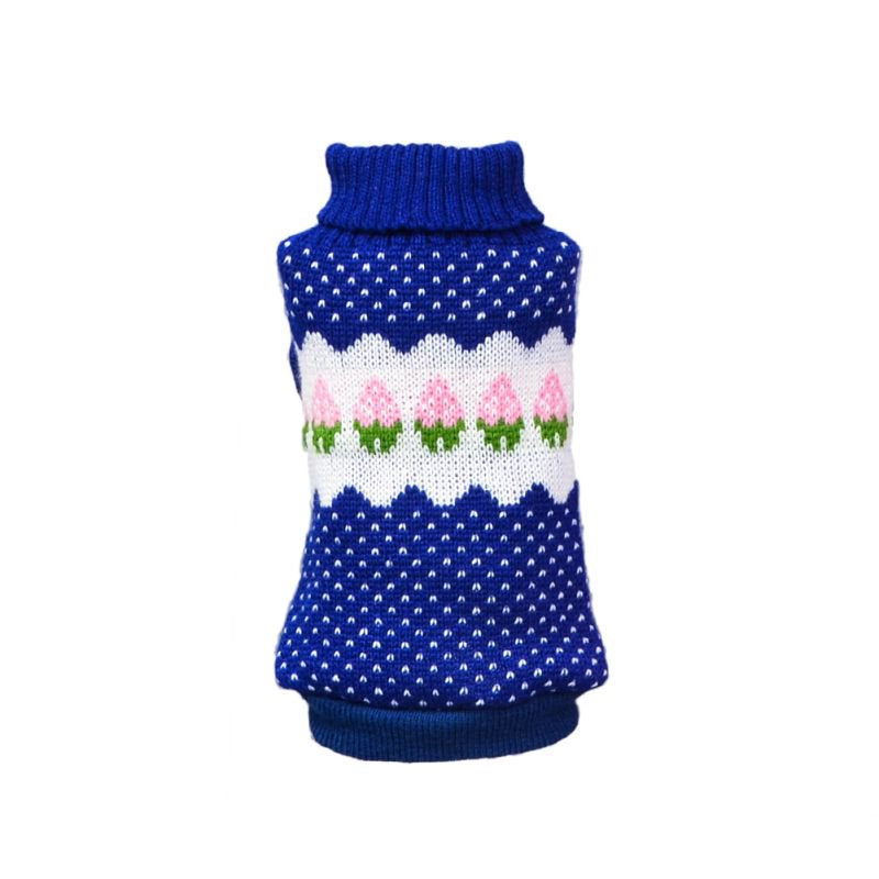 Pet Dog Sweaters, Knitted Classic Pet Strawberry Pattern Sweater Autumn Winter Warm Costume Pet Dog Cat Warm Coat Dog Classic Outfit Knit Sweater Winter Clothes Apparel for Small Puppy,Pink,Xs Animals & Pet Supplies > Pet Supplies > Dog Supplies > Dog Apparel OCHINE M Blue