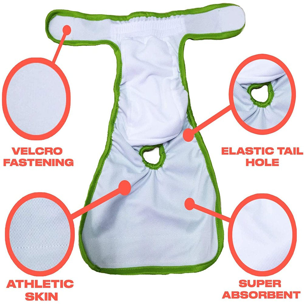 Dog Diapers Washable & Reusable Female and Male Dog Diapers Materials Durable Machine Washable Solution for Pet Incontinence and Long Travels - 3 Pack Set (M, New) Animals & Pet Supplies > Pet Supplies > Dog Supplies > Dog Diaper Pads & Liners Home Décor