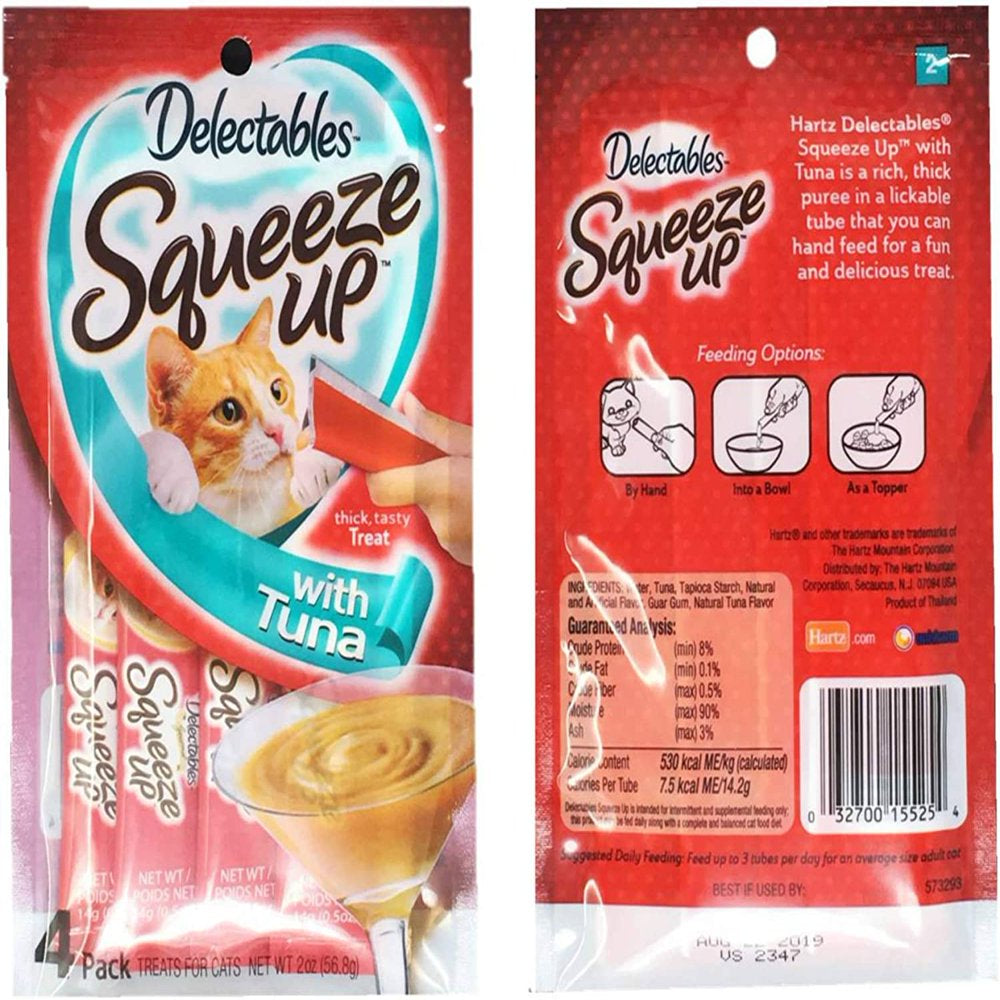 Delectables Squeeze up Hartz Cat Treats Bundle of 3 Flavor Pouches, 2.0 Oz Each (Tuna) Animals & Pet Supplies > Pet Supplies > Cat Supplies > Cat Treats Delectables