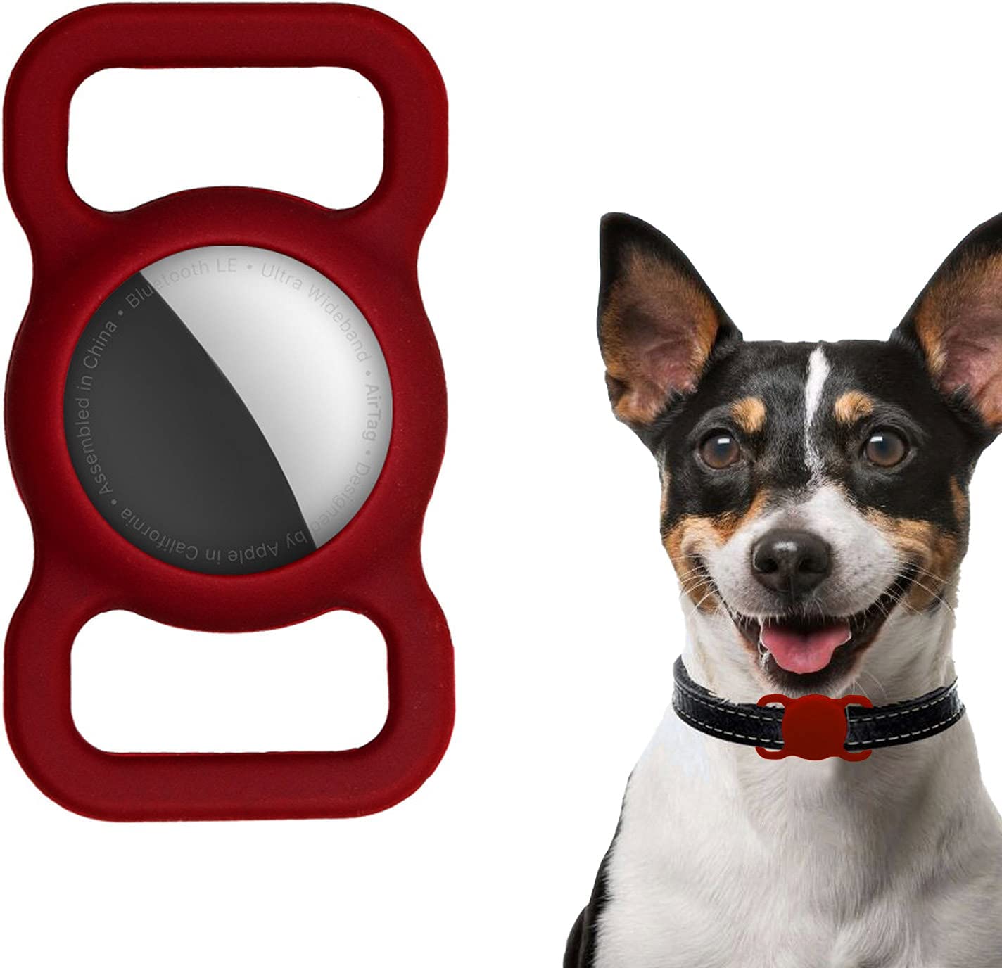 Air Tag Dog Collar Holder Waterproof Small Compatible Protective Cover for Apple Airtag GPS Tracking Dog Cat Soft Silicone Waterproof Protective for Pet Dog Cat and Children Elderly Bags Electronics > GPS Accessories > GPS Cases YAFIYGI Red