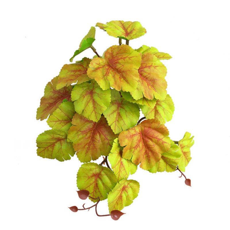 GENEMA Reptile Leave Tropical Plants Amphibian Habitat Accessories Tank Terrarium Decor Simulation Lifelike 3D Printed Leaves Animals & Pet Supplies > Pet Supplies > Small Animal Supplies > Small Animal Habitat Accessories Genema 6