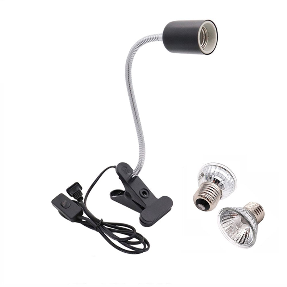 Turtle Lamp Lighting with Light Clamp Practical Reptile Supplies Backlight Heat Lamp for Lizard Amphibians CN EU Black