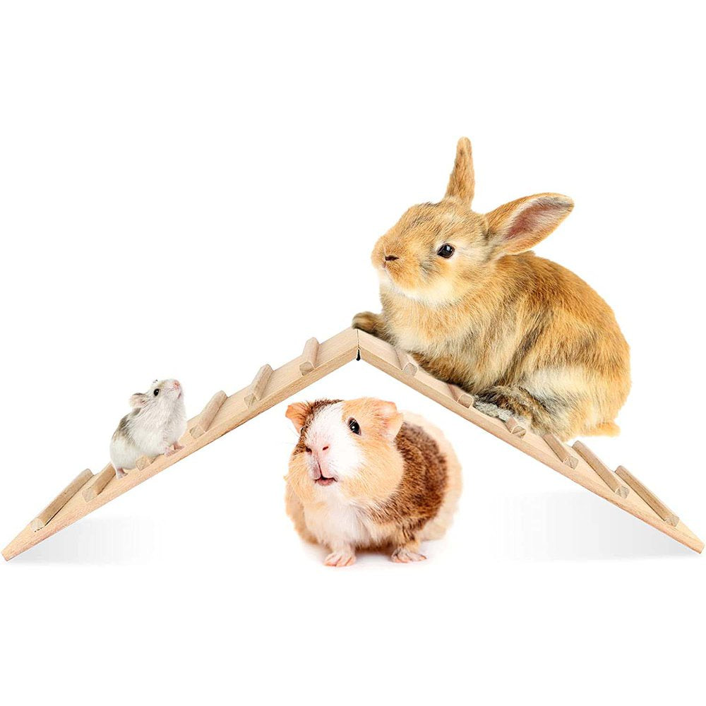 Yoitea Hamster Plataforma de madeira com escada Natural Small Animal Standing  Platform Guinea Pig Cage Landscaping Platform For Small Animals Syrian Rat  Go