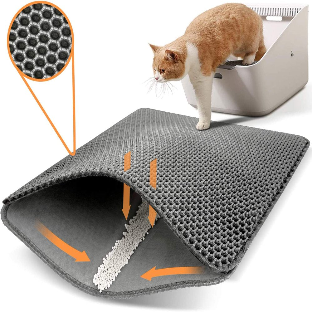Cat Litter Mat, Litter Box Mat,Honeycomb Double Layer Trapping