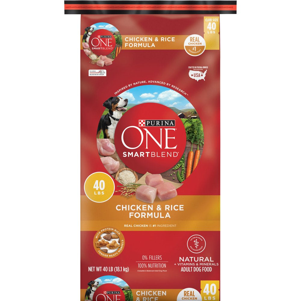 Purina ONE Natural Dry Dog Food, Smartblend Chicken & Rice Formula, 4 Lb. Bag Animals & Pet Supplies > Pet Supplies > Small Animal Supplies > Small Animal Food Nestlé Purina PetCare Company