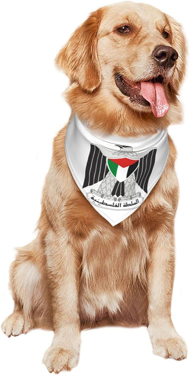 Coat of Arms of the Palestinian National Authority Pet Dog and Cat Decorative Triangle Scarf,Dog Bandana,Breathable and Stain Resistant. Animals & Pet Supplies > Pet Supplies > Dog Supplies > Dog Apparel ZALTAS