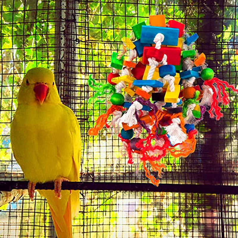 Large Bird Parrot Toys- Parrots Cage Chewing Toy - Bird Parrot Chewing Toys for Cockatoos African Grey Macaws and Parrots Animals & Pet Supplies > Pet Supplies > Bird Supplies > Bird Toys CN