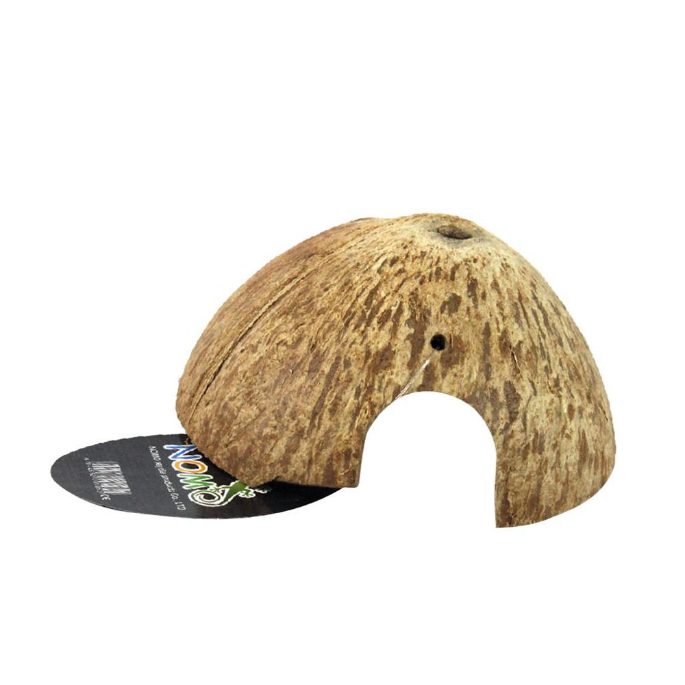 Coconut Husk Reptile Cave, Resin Basking Platform Hiding Habitat Decoration Ornament for Turtles Amphibians Fish Animals & Pet Supplies > Pet Supplies > Reptile & Amphibian Supplies > Reptile & Amphibian Habitats FITYLE