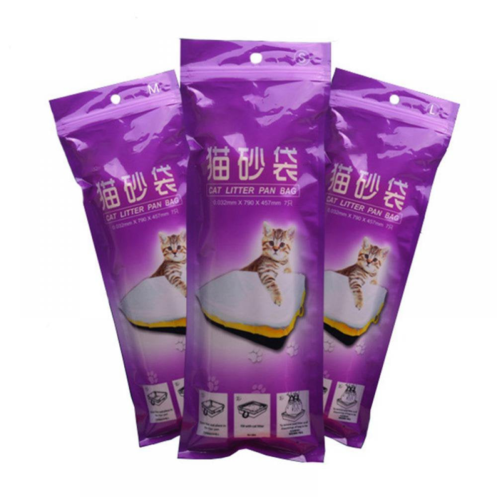 Sacredtree 7Pcs/Bag Cat Litter Bag Kitten Hygienic Box Liners Durable Thickening Drawstring Pet Supplies Animals & Pet Supplies > Pet Supplies > Cat Supplies > Cat Litter Box Liners Sacredtree