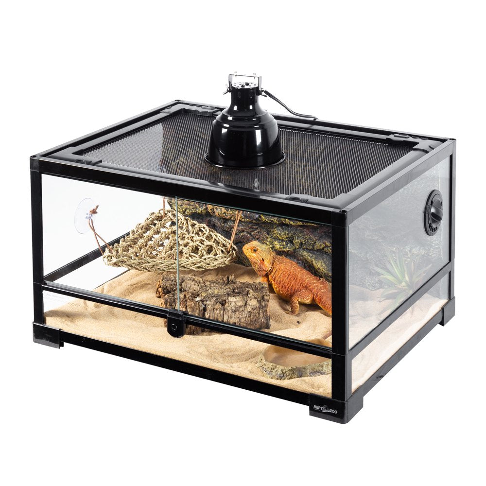 REPTI-ZOO Reptile Multi Function Dome Lamp Fixture with Protect Wire, Angle Adjustable Light Fixture with Switch for Reptile Glass Terrariums ETAN PET SUPPLIES INC