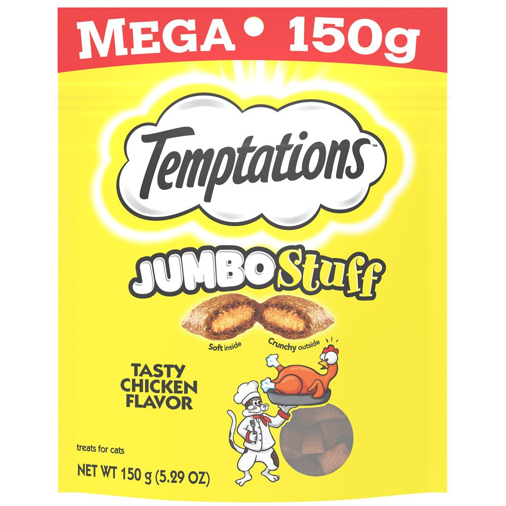TEMPTATIONS JUMBO Stuff Cat Treats, Tasty Chicken Flavor, 14 Oz. Tub Animals & Pet Supplies > Pet Supplies > Cat Supplies > Cat Treats Mars Petcare 5.3 oz