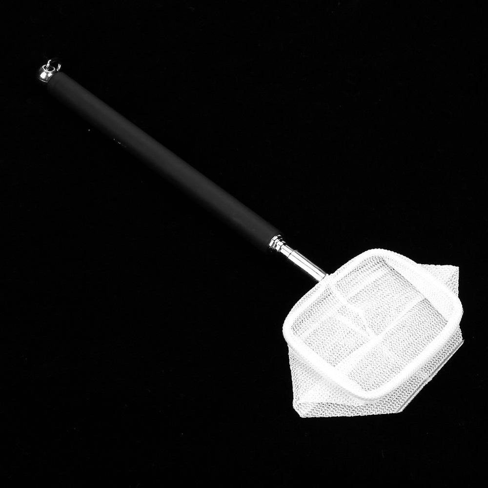 Tebru Adjustable Mini Fishing Net Pole for Aquarium Tank Shrimp 20-57.5Cm Expandable, Mini Fishing Net for Aquarium Tank, Expandable Fishing Net Animals & Pet Supplies > Pet Supplies > Fish Supplies > Aquarium Fish Nets Tebru Square net Black