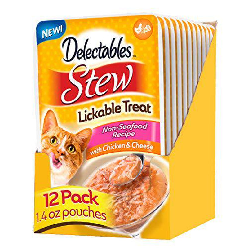 Delectables Stew Non-Seafood Chicken & Cheese Lickable Wet Cat Treats - 12 Pack Animals & Pet Supplies > Pet Supplies > Cat Supplies > Cat Treats Hartz