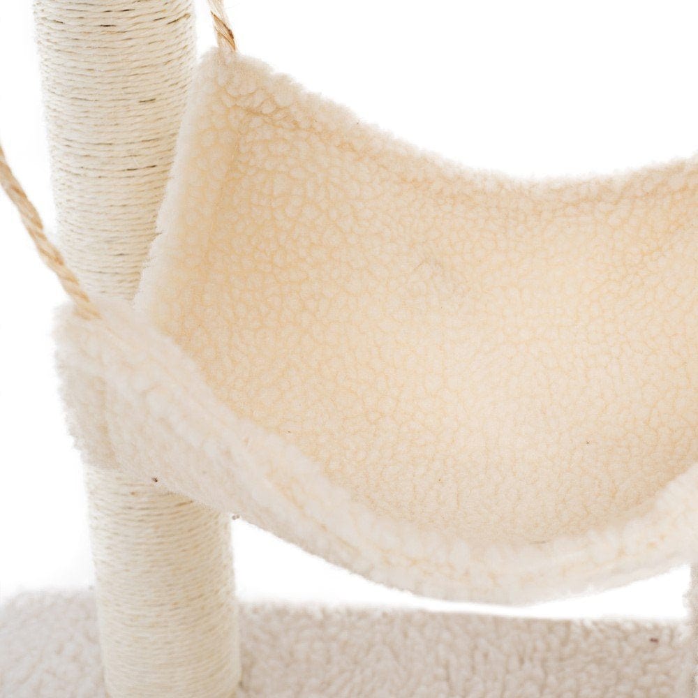 69" Cat Tree Furniture Tower Climbing Tree with Condo/House and Toys Beige/White Animals & Pet Supplies > Pet Supplies > Cat Supplies > Cat Furniture Magshion