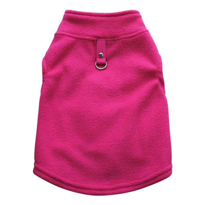 Small Pets Dog Warm Sweater Puppy Apparel Fleece Vest Animals & Pet Supplies > Pet Supplies > Dog Supplies > Dog Apparel Charm XXL Rose Red