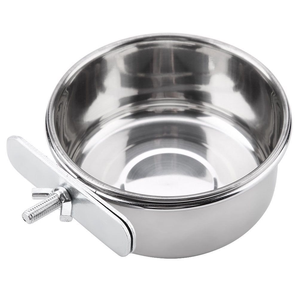 EOTVIA Feeder, Food Feeder,Stainless Steel Food Water Feeding Bowl Parakeet Feeder Bird Cage Accessory Animals & Pet Supplies > Pet Supplies > Bird Supplies > Bird Cage Accessories WL S