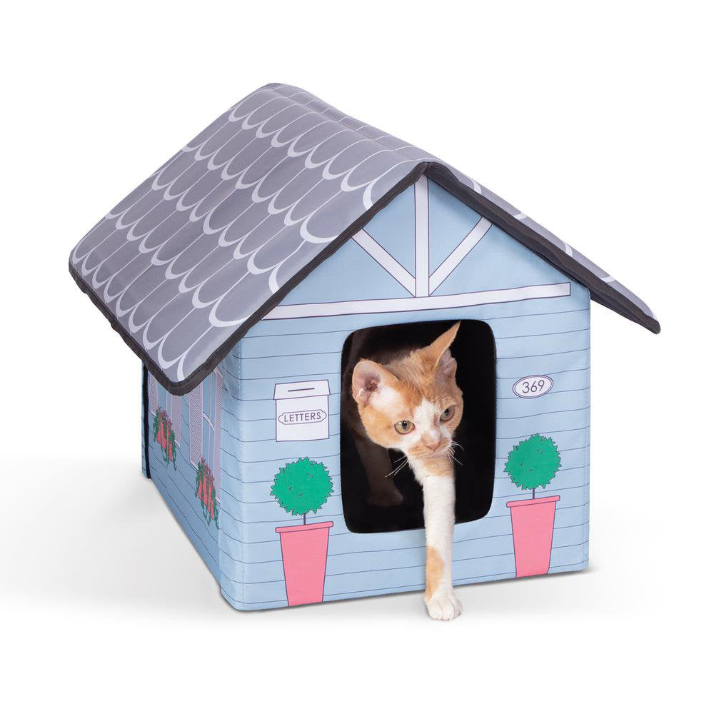 K&H Pet Products Outdoor Kitty House Cat Shelter (Unheated) Olive/Black 19 X 22 X 17 Inches Animals & Pet Supplies > Pet Supplies > Dog Supplies > Dog Houses Central Garden and Pet Cottage Design