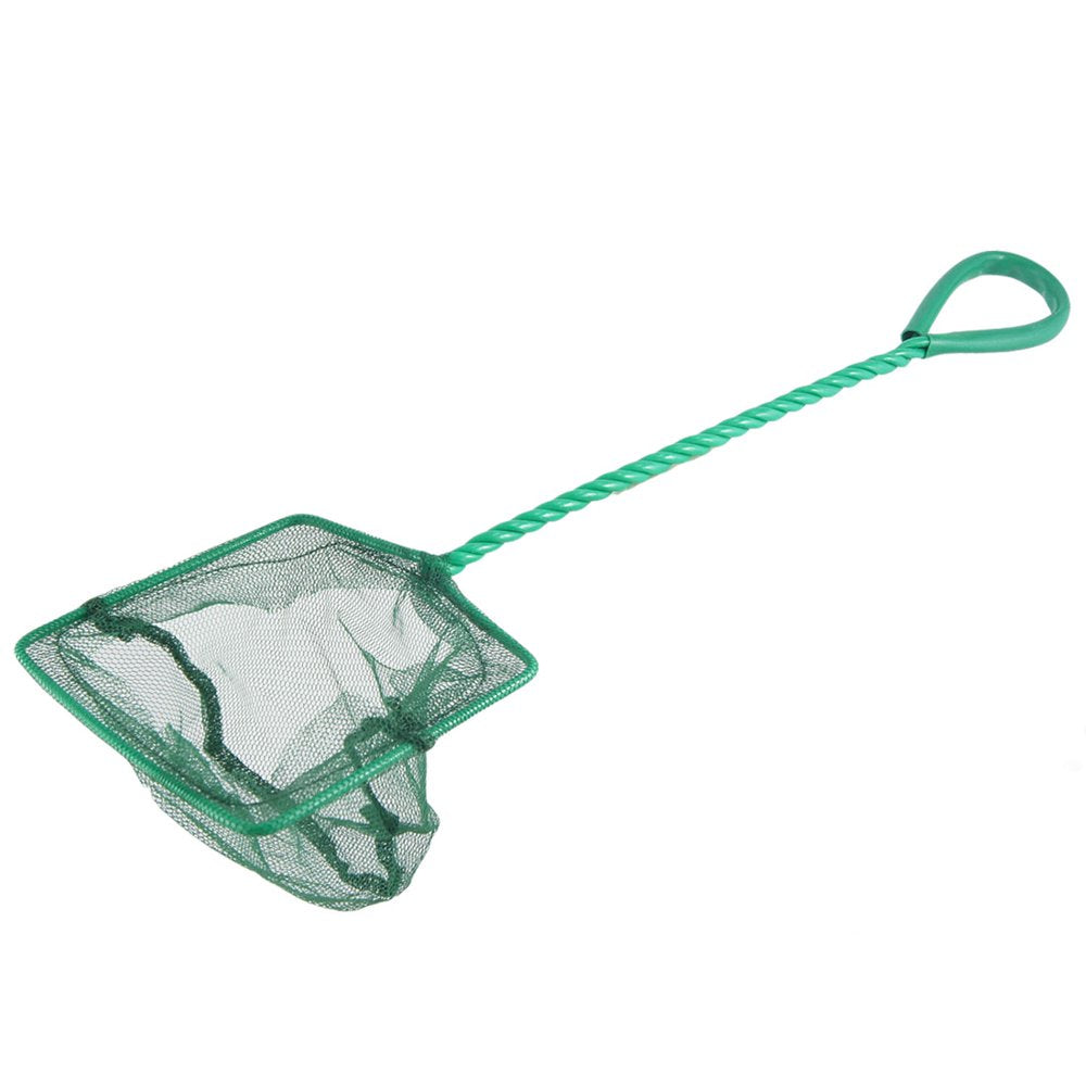 Unique Bargains 5" X 4" Depth Nylon Mesh Aquarium Fish Net Tank Goldfish Shrimp Green W 10.2" Handle Animals & Pet Supplies > Pet Supplies > Fish Supplies > Aquarium Fish Nets Unique-Bargains