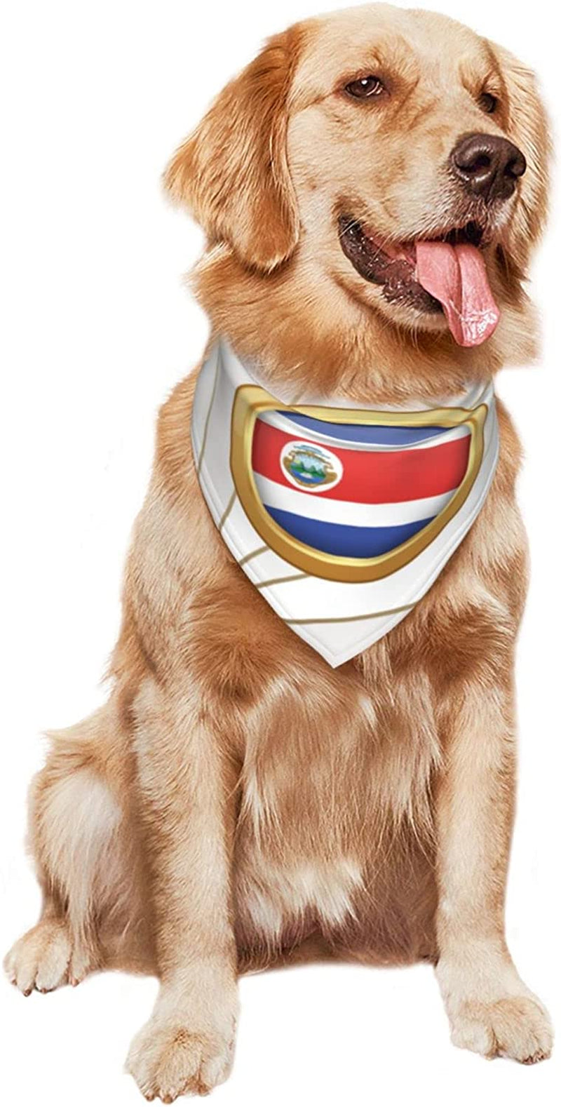Golden Disc Costa Rica Flag Pet Dog and Cat Decorative Triangle Scarf,Dog Bandana,Breathable and Stain Resistant. Animals & Pet Supplies > Pet Supplies > Dog Supplies > Dog Apparel ZALTAS