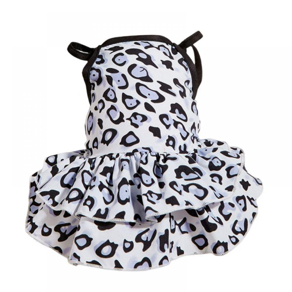 Dog Dress Leopard Dog Clothes for Small Dogs Girl Puppy Tulle Dress Cat Apparel Pet Outfit, Brown, L Animals & Pet Supplies > Pet Supplies > Dog Supplies > Dog Apparel Savlot L Purple