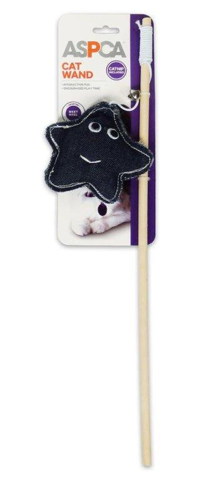 ASPCA Denim Sea Creature Wand Cat Toy W/ Catnip Included, Crab Animals & Pet Supplies > Pet Supplies > Cat Supplies > Cat Toys American Cat Club Starfish