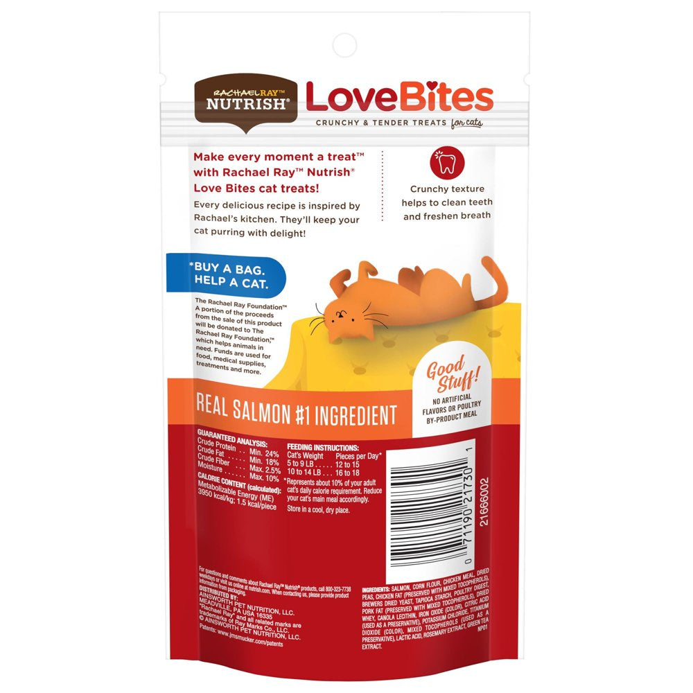 Rachael Ray Nutrish Love Bites Cat Treats, Salmon 2.2 Ounce Bag Animals & Pet Supplies > Pet Supplies > Cat Supplies > Cat Treats The J.M. Smucker Company