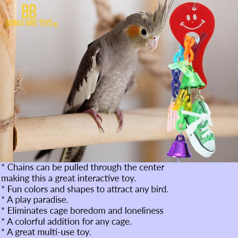 Bonka Bird Toys 1800 Happy Sneaker Small Medium Bird Toy Animals & Pet Supplies > Pet Supplies > Bird Supplies > Bird Gyms & Playstands Bonka Bird Toys