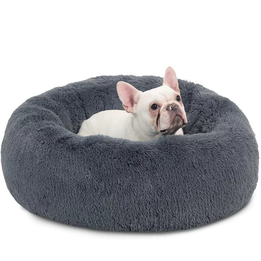 Focuspet round Plush Dog Beds for Dogs and Cats, Dark Gray Animals & Pet Supplies > Pet Supplies > Cat Supplies > Cat Beds 09198226552722 M-24"