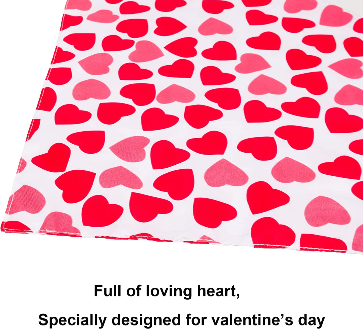 PTDECOR Valentine'S Day Dog Bandana Reversible Triangle Bibs Scarf for Small Medium Large Dogs (Black&Red) Animals & Pet Supplies > Pet Supplies > Dog Supplies > Dog Apparel PTDECOR