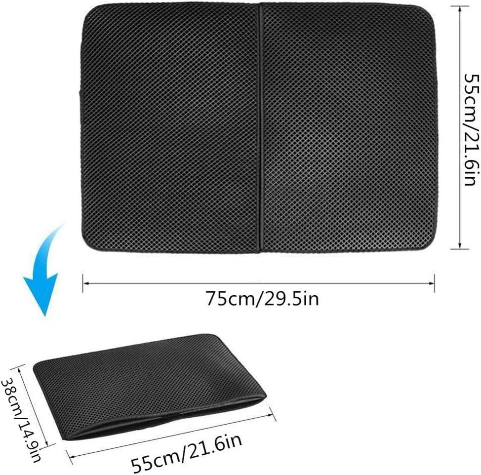 Litter Box Pad Cat Litter Box Mat Cat Litter Mats Trapper Cat Litter Tray Mat Cat Litter Mat Large Cat Litter Mats Gray.55*75Cm Animals & Pet Supplies > Pet Supplies > Cat Supplies > Cat Litter Box Mats YSSBL