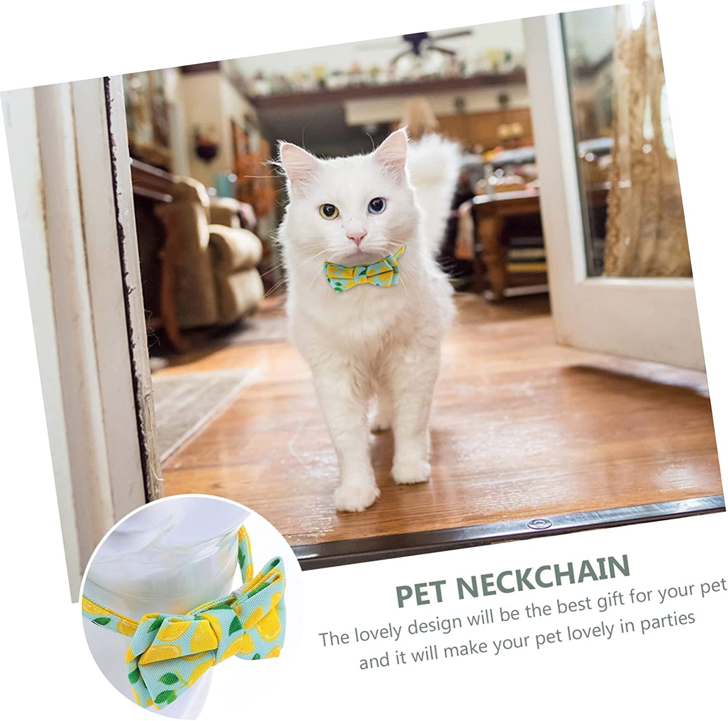 Generic 4 Pcs Pet Neck Neckchain Tie Puppy Cat Accessories Animals Bows Grooming Gift Collars Lovely Dog Fruit Pattern Puppies Bow Kitten Chain Bell Necklace Ties for with Collar Cute Animals & Pet Supplies > Pet Supplies > Dog Supplies > Dog Apparel generic