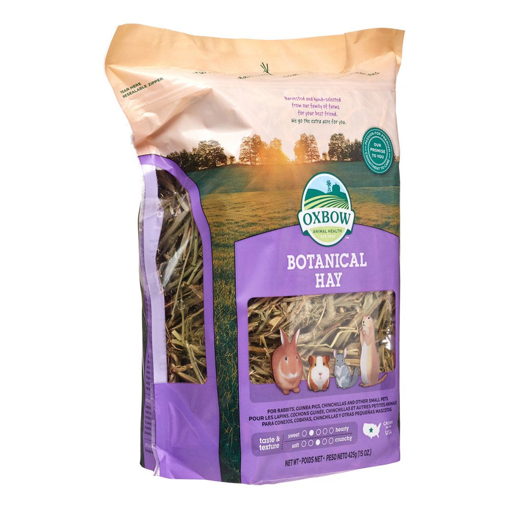 Oxbow Pet Products Botanical Hay Dry Small Animal Food, 15 Oz. Animals & Pet Supplies > Pet Supplies > Small Animal Supplies > Small Animal Food Oxbow Animal Health