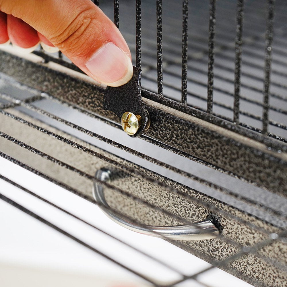 Ikayaa Parrot Cage with Roof, Outdoor Aviary for Birds, Bird Cage on Stand Animals & Pet Supplies > Pet Supplies > Bird Supplies > Bird Cages & Stands iKayaa