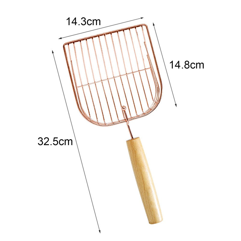 Meidiya Large Cat Litter Scoop,Metal Cat Poop Sifter with Wooden Long Handle,Durable Anti-Slip Deep Shovel Kitten Pooper Slovel for Litter Box Animals & Pet Supplies > Pet Supplies > Cat Supplies > Cat Litter Meidiya
