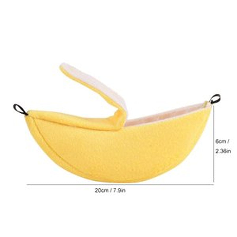 Hamster Bed House Hamster Bedding Winter Hanging Fruit Banana Warm Bed Nest Accessories for Mini Small Animal Mice, Rat, Sugar Glider, Chinchilla, Guinea Pig, Hedgehog, Squirrel Animals & Pet Supplies > Pet Supplies > Small Animal Supplies > Small Animal Bedding SurVank