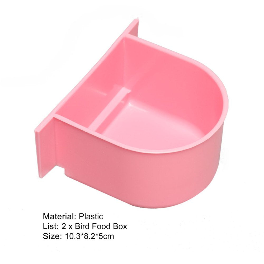 Shenmeida 2Pcs Bird Cage Plastic Cups Plastic Feeding Bowls Hanging Parrot Feeders Cage Accessories for Parakeet Canary Cockatiel Animals & Pet Supplies > Pet Supplies > Bird Supplies > Bird Cage Accessories shenmeida