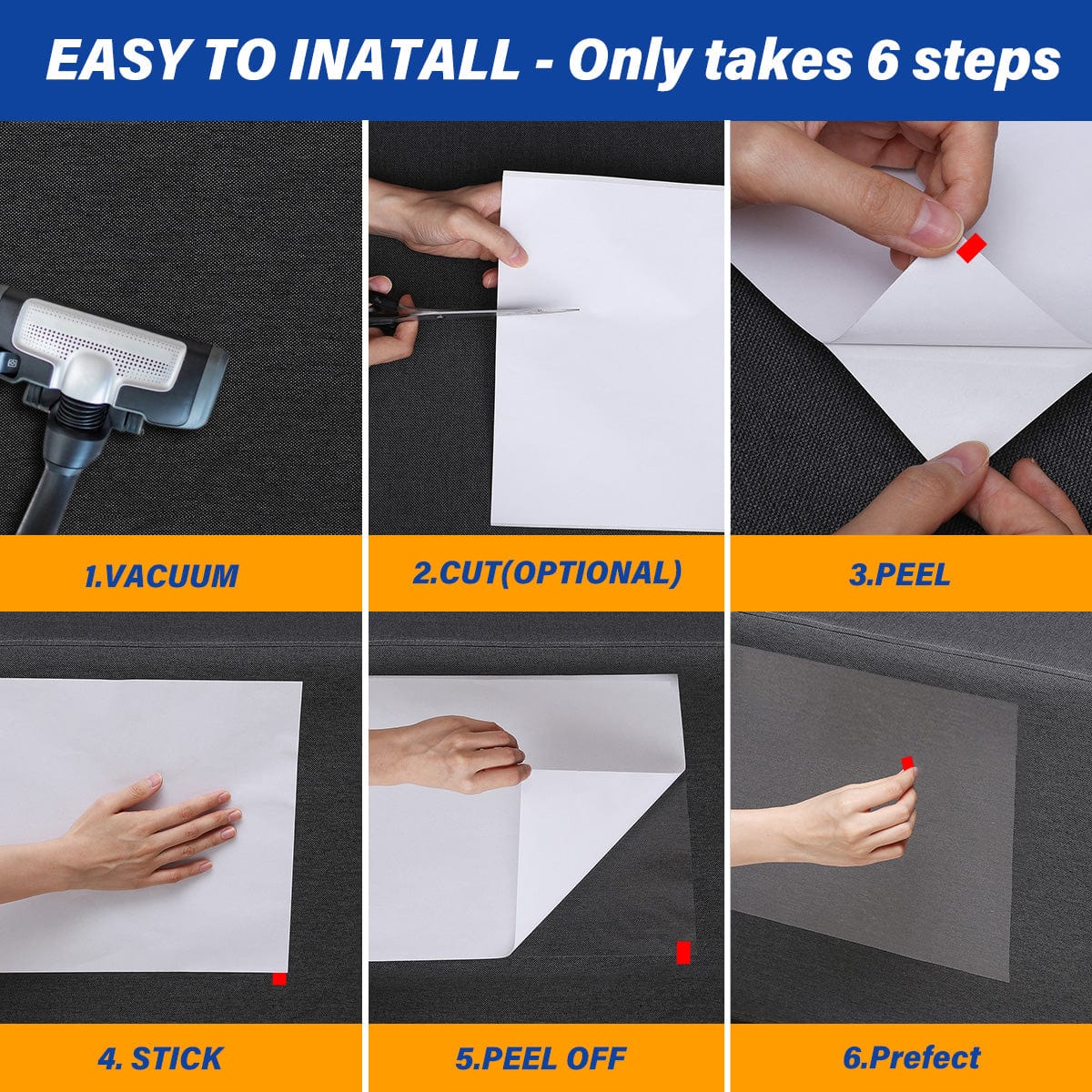 6Pcs/Lot Couch Cat Scratch Guards Mat Scraper Cat Tree Scratching Claw Post Paw Sofa Protector for Cats Scratcher Pet Furniture Animals & Pet Supplies > Pet Supplies > Cat Supplies > Cat Furniture NOBRAND