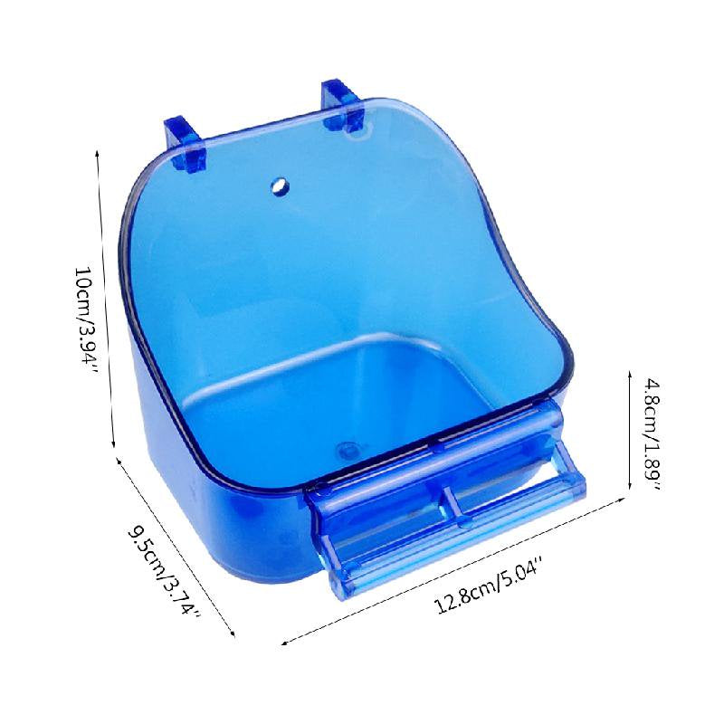 TONKBEEY Bird Bath Box Parrot Bathing Cage Accessory for Small Birds Parakeet Canary Budgerigar Lovebirds Blue or Transparent Animals & Pet Supplies > Pet Supplies > Bird Supplies > Bird Cage Accessories TONKBEEY