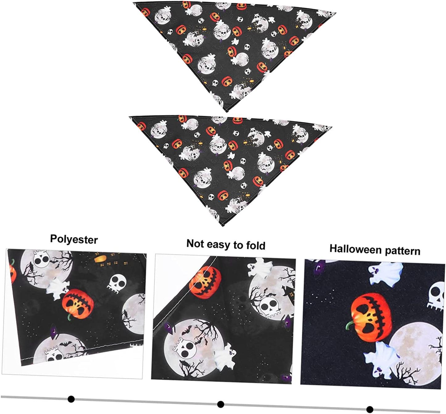 BCOATH 2 Pcs Pet Bib Cosplay Accessories Ghost Towel Pumpkin Cat Scarf Kitten Triangle Bibs Triangle Dog Necktie Dog Kerchief Washable Neckerchief Dog Bandanas Collar Polyester Bibs Animals & Pet Supplies > Pet Supplies > Dog Supplies > Dog Apparel BCOATH