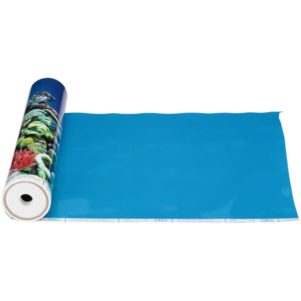 Marina Background, 18"X 25' Reef Aquarium Scene/Solid Blue Animals & Pet Supplies > Pet Supplies > Fish Supplies > Aquarium Decor Hagen