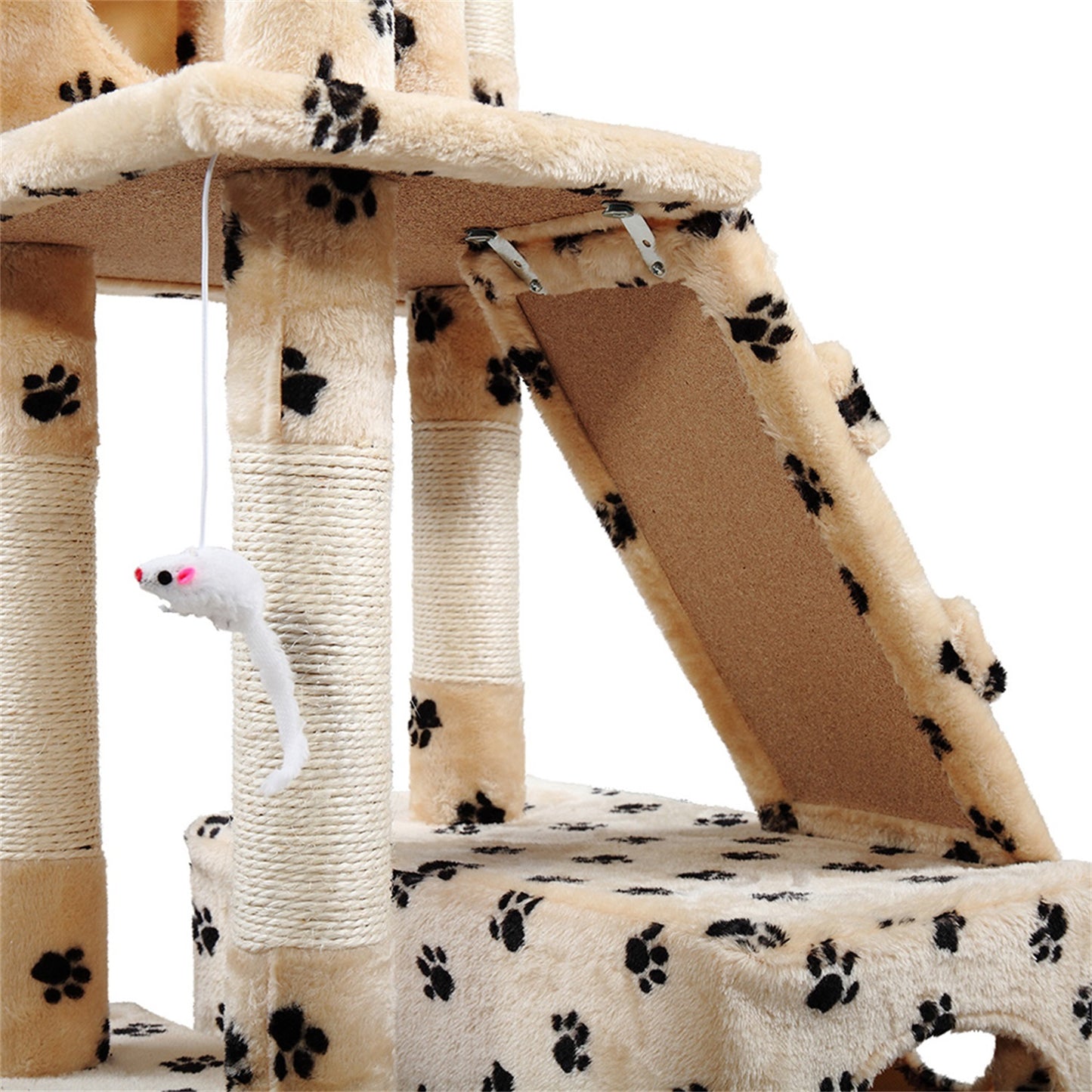 Pefilos Pet Furniture for Cats and Kittens - Cat Tower for Indoor Cats Tall Cat Tree for Big Cats Tiger Tough Cat Tree Tower Interactive Playground, Gray Animals & Pet Supplies > Pet Supplies > Cat Supplies > Cat Furniture Pefilos