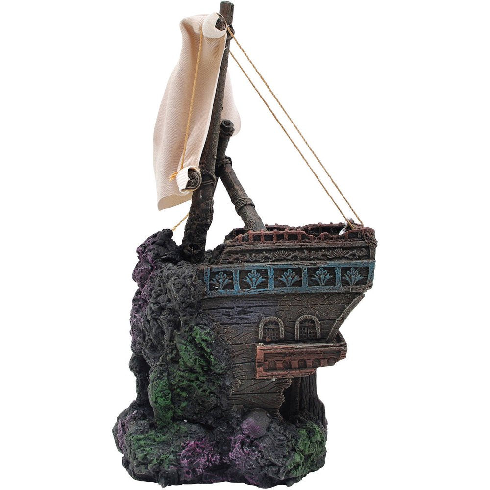 Marina Sunken Half Ship Aquarium Ornament Animals & Pet Supplies > Pet Supplies > Fish Supplies > Aquarium Decor Hagen