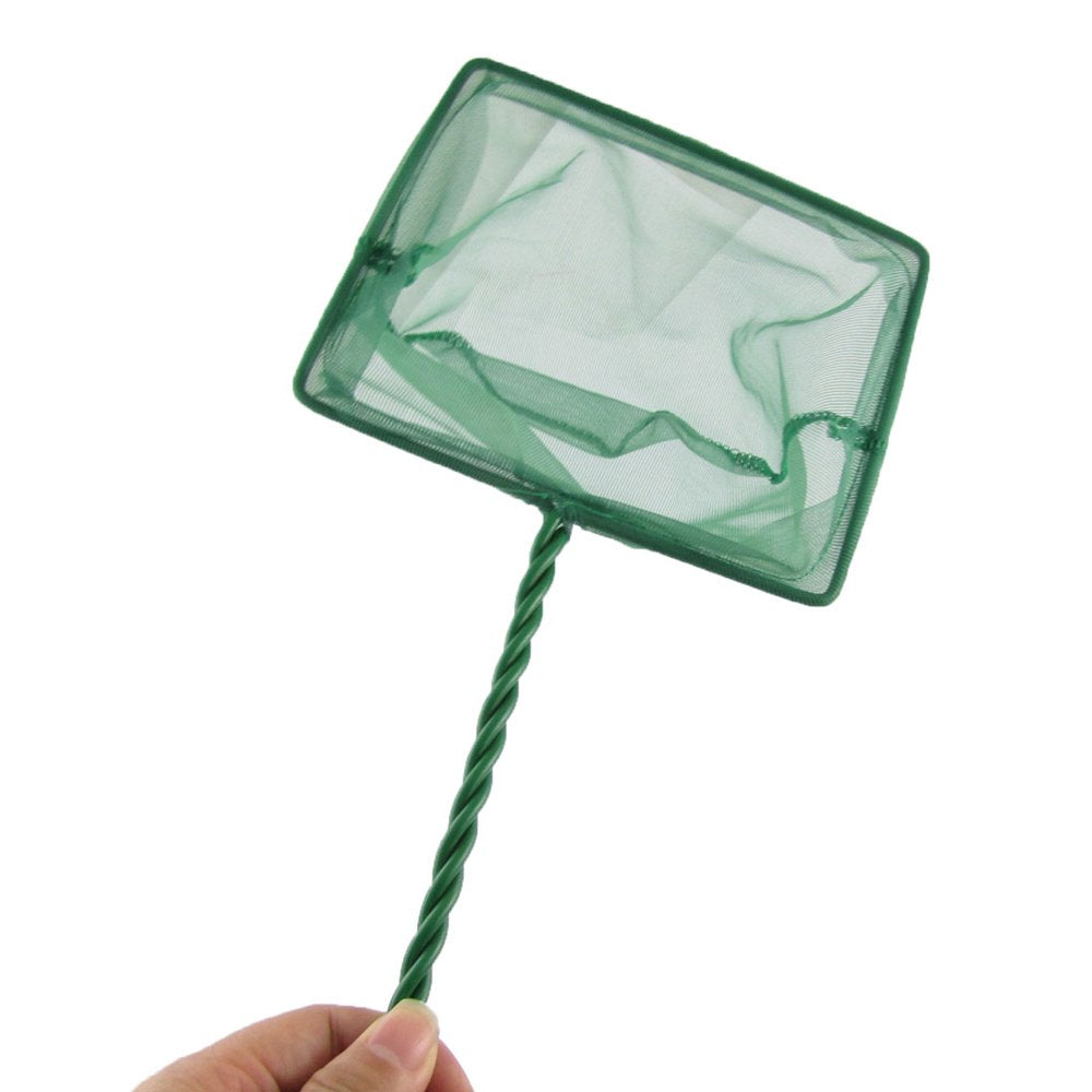 Unique Bargains Green Slim Handle Square Fish Landing Net for Aquarium Animals & Pet Supplies > Pet Supplies > Fish Supplies > Aquarium Fish Nets Unique-Bargains